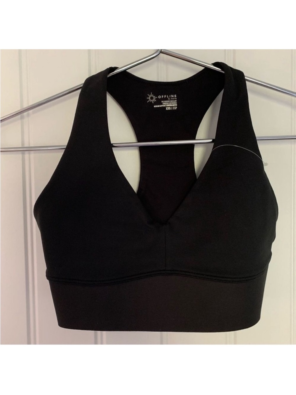 Aerie Sports Bra XXS Workout Black - Picture 4 of 8